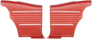 1968 Camaro Coupe Standard Interior Pre-Assembled Rear Side Panels  Red