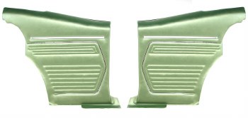 1969 Camaro Coupe Standard Interior Pre-Assembled Rear Side Panels  Dark Green