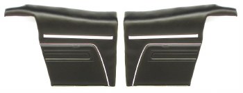 1969 Camaro Convertible Standard Interior  Rear Side Panels  Black