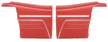 1969 Camaro Convertible Standard Interior Rear Side Panels  Red