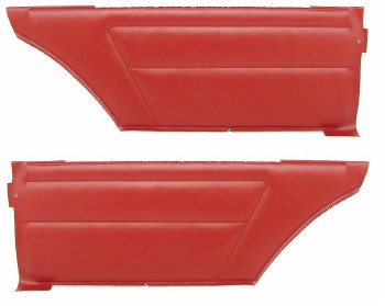 1967 Camaro &amp; Firebird Coupe Deluxe Interior Rear Side Panels  Red