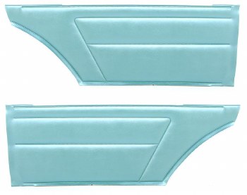 1967 Camaro &amp; Firebird Coupe Deluxe Interior Rear Side Panels  Turquoise