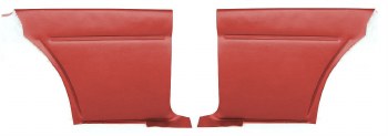 1968 1969 Camaro Coupe Deluxe Interior Rear Side Panels  Red
