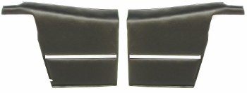 1968 1969 Camaro Convertible Deluxe Interior Pre-Assembled Rear Side Panels  Black