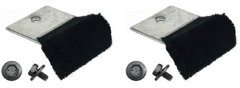 1967 Camaro &amp; Firebird Front Door Glass Window Guide With Fuzzy Pair