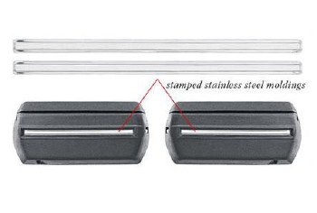 1968 Camaro &amp; Firebird Armrest Base Stainless Steel Moldings Pair