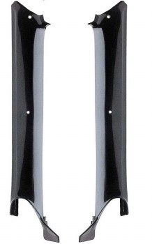 1967 Camaro &amp; Firebird Coupe Pillar Post Plastic Moldings Pair  Black