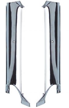 1967 Camaro &amp; Firebird Convertible Chrome Pillar Post Interior Moldings Pair