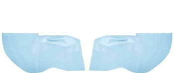 1967 Camaro &amp; Firebird Coupe Rear Armrest Cover Upholstery  Light Blue