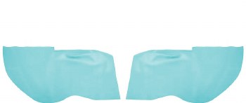 1967 Camaro &amp; Firebird Coupe Rear Armrest Cover Upholstery  Turquoise