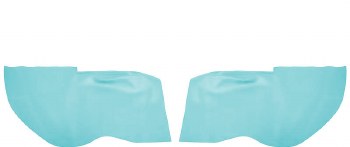 1967 Camaro &amp; Firebird Coupe Rear Armrest Cover Upholstery  Turquoise