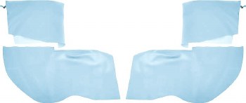 1967 Camaro &amp; Firebird Convertible Rear Armrest &amp; Well Covers  Light Blue