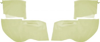 1968 Camaro &amp; Firebird Convertible Rear Armrest &amp; Well Covers  Ivy Gold
