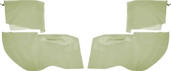 1969 Camaro &amp; Firebird Convertible Rear Armrest &amp; Well Covers  Dark Green