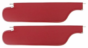 1968 Camaro &amp; Firebird Coupe Sunvisors with Ribbed Pattern  Red pair