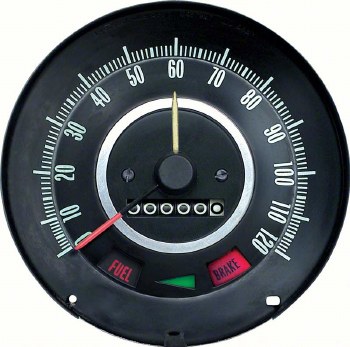 1967 Camaro 120 MPH Speedometer Head w/Speed Warning OE Quality! GM# 6480796