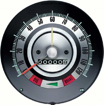 1968 Camaro 120 MPH Speedometer Head w/Speed Warning OE Quality! GM# 6481845