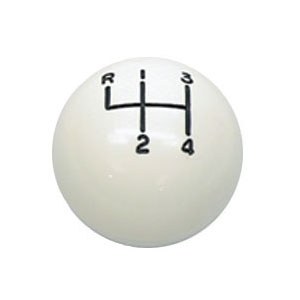 1967 1968 Camaro &amp; Firebird White 5/16 Shifter Knob With 4 Speed Pattern