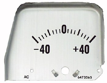 1968 1969 Camaro Console Amp Fuel Gauge Face Only