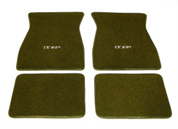 1969 Camaro Carpeted Floor Mats With RS Logo Dark Green