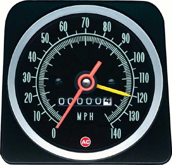 1968 Chevrolet Tic Toc Tachometer 6000 Rpm Redline