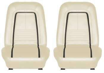 1967 Camaro Deluxe Interior Bucket Seats Assembled  Parchment