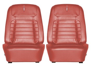 1968 Camaro Deluxe Interior Bucket Seats Assembled  Red