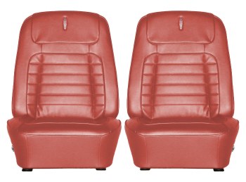 1968 Camaro Deluxe Interior Bucket Seats Assembled  Red