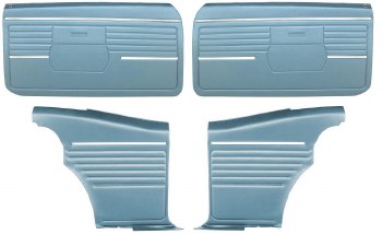 1968 Camaro Coupe Standard Door Panel Kit Pre-Assembled OE Style Medium Blue