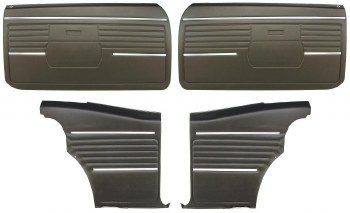 1968 Camaro Coupe Standard Door Panel Kit Pre-Assembled OE Style Black