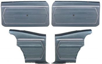 1969 Camaro Coupe Standard Door Panel Kit Pre-Assembled OE Style Dark Blue