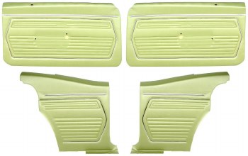 1969 Camaro Coupe Standard Door Panel Kit Pre-Assembled OE Style Moss Green