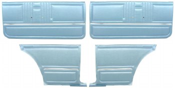 1967 Camaro Coupe Standard Door Panel Kit Pre-Assembled  Light Blue