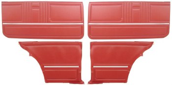 1967 Camaro Coupe Standard Door Panel Kit Pre-Assembled OE Style Red