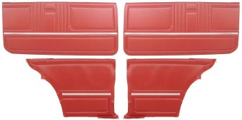 1967 Camaro Coupe Standard Door Panel Kit Pre-Assembled OE Style Red
