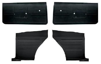 1968 Camaro Coupe Standard Interior Unassembled Door Panel Kit  Black