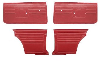 1968 Camaro Coupe Standard Interior Unassembled Door Panel Kit  Red