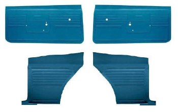 1968 Camaro Coupe Standard Interior Unassembled Door Panel Kit  Medium Blue