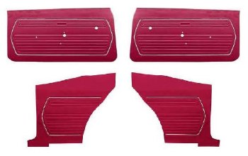 1969 Camaro Coupe Standard Interior Unassembled Door Panel Kit  Red