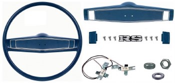 1969 1970 Camaro Deluxe Steering Wheel Kit w/RS Center Cap  Dark Blue