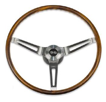 1967 1968 Camaro Walnut Wood Steering Wheel Kit w/SS Horn Cap With Tilt