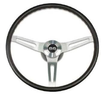 1969-1974 Camaro Comfortgrip Steering Wheel Kit Black w/SS Horn Cap  No Tilt