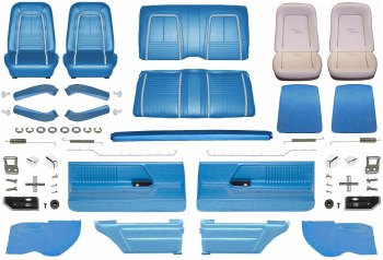 1967 Camaro Coupe Master Deluxe Interior Kit  Bright Blue