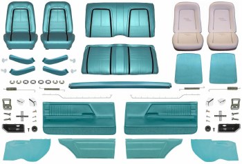 1967 Camaro Coupe Master Deluxe Interior Kit  Turquoise