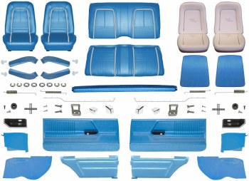 1967 Camaro Convertible Master Deluxe Interior Kit  Bright Blue