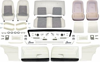 1968 Camaro Coupe Master Deluxe Houndstooth Interior Kit  White