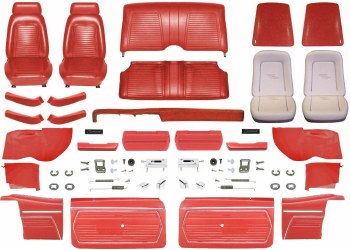 1969 Camaro Convertible Master Standard Interior Kit  Red