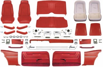 1969 Camaro Coupe Master Deluxe Comfortweave Interior Kit  Red