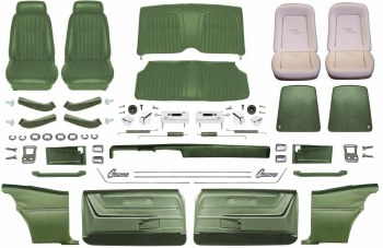 1969 Camaro Coupe Master Deluxe Comfortweave Interior Kit  Dark Green