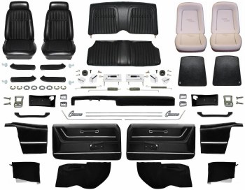 1969 Camaro Convertible Master Deluxe Comfortweave Interior Kit  Black